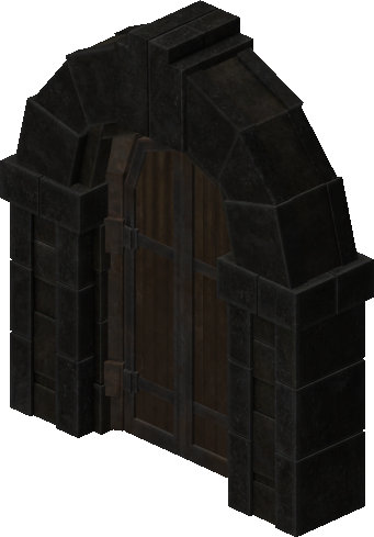 Dungeon Stone Gate - 02 (Wooden Door) preview