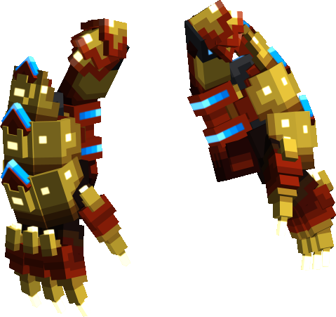 Crimson Gold Dragon Cyber Armor Power Claws preview