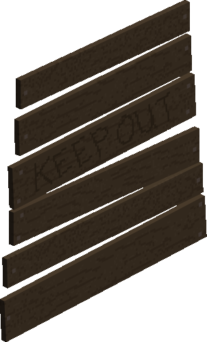 Wooden Barrier Wall - Keep Out preview
