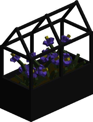 Small Bluish Purple Flowers in Planter preview