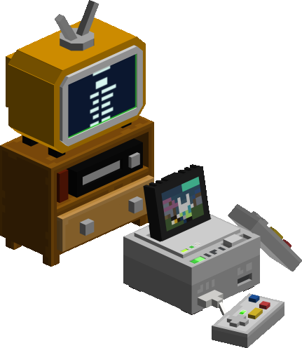 PixelVill Game Console and TV Set preview