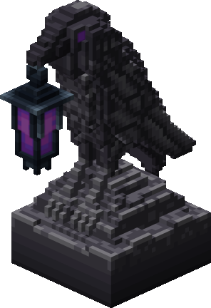 Raven statue lantern preview