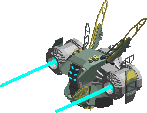 DQ-GJOmega-spaceship with laser preview